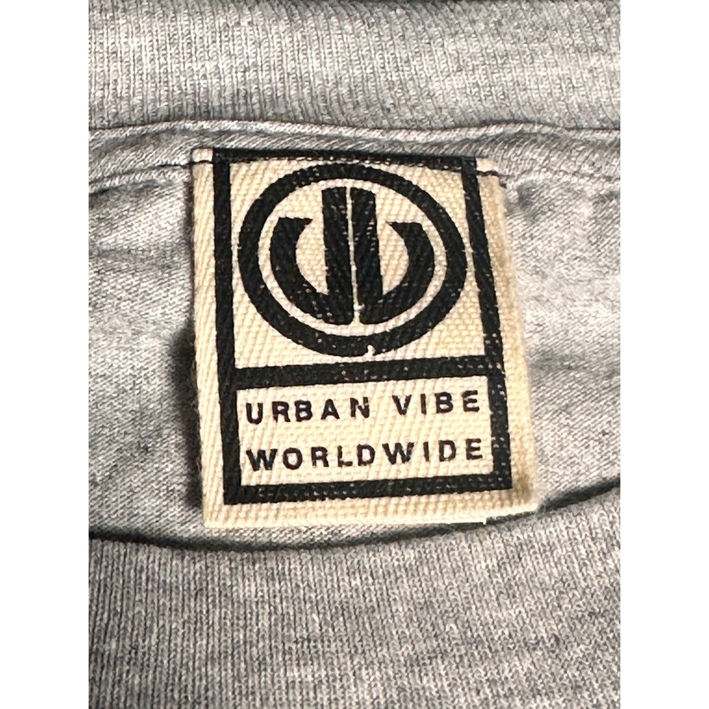 Vintage‎ Urban Vibe Worldwide Mens Graphic Long Sleeve Shirt Grey XXL UVW2 - Picture 6 of 10